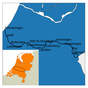 Totale wandelroute dwars door Nederland